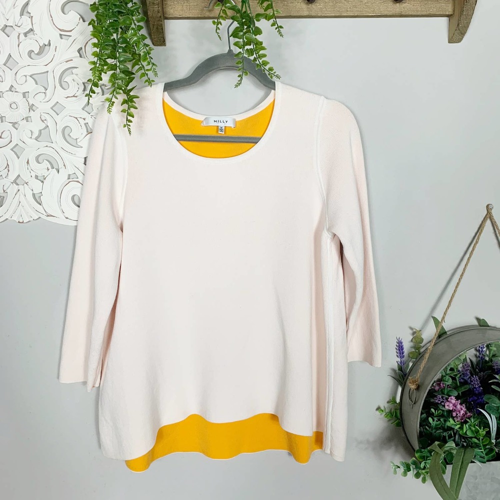 Milly | Two Toned Relaxed Fit Sweater, M